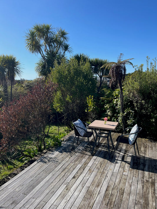photo of the view from the deck of the studio apartment